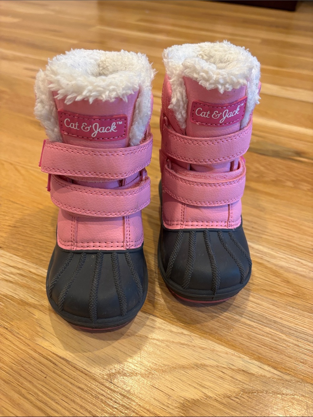 Cat & Jack Pink and Black Girls' Insulated Snow Boots